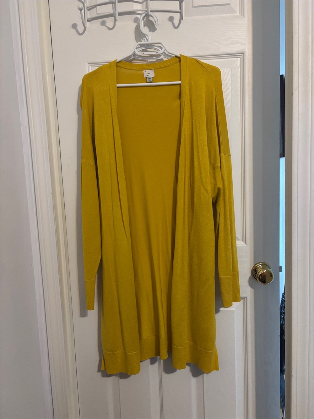 Lightweight Open-Front Cardigan Sweater - Mustard